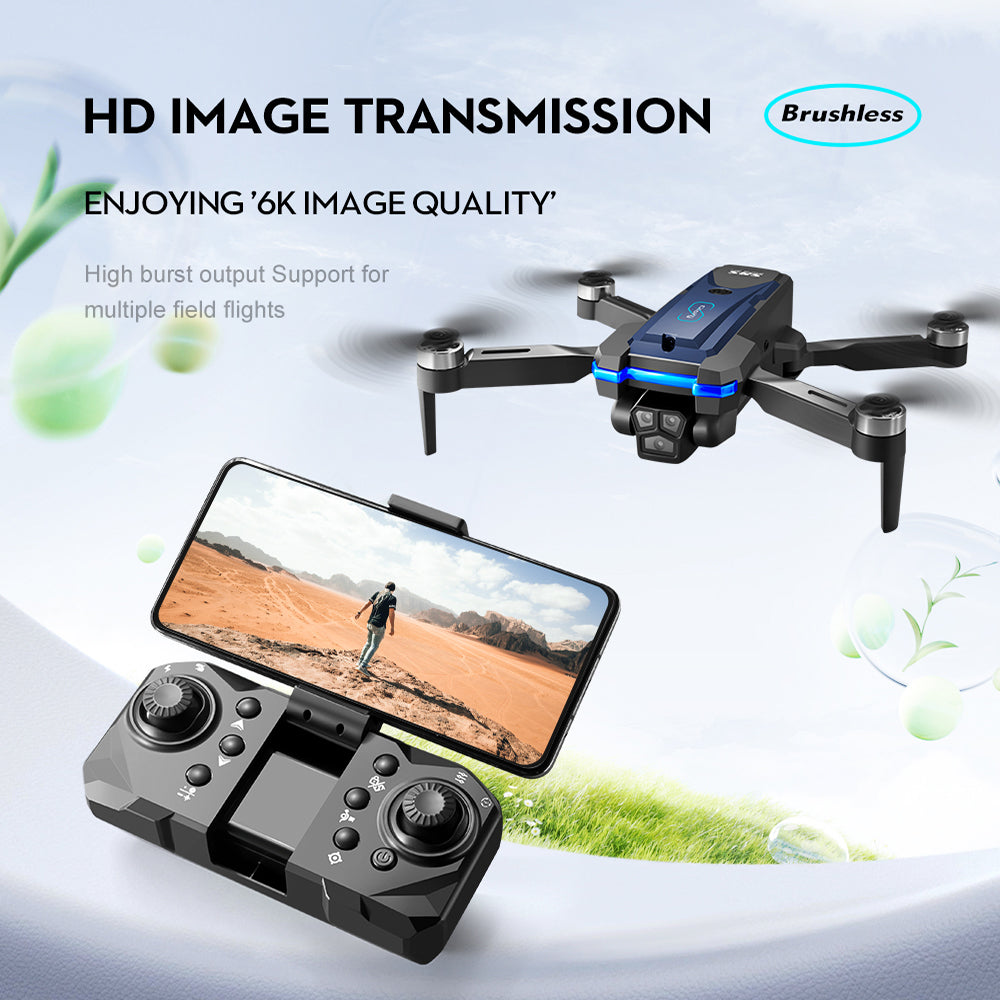 LS S8S Drone - 2.4G optical flow three-camera brushless drone with dual lens WIFI professional aerial photography drone 43 LS S8S Drone, hd image transmission brushless enjoying '6k image quality