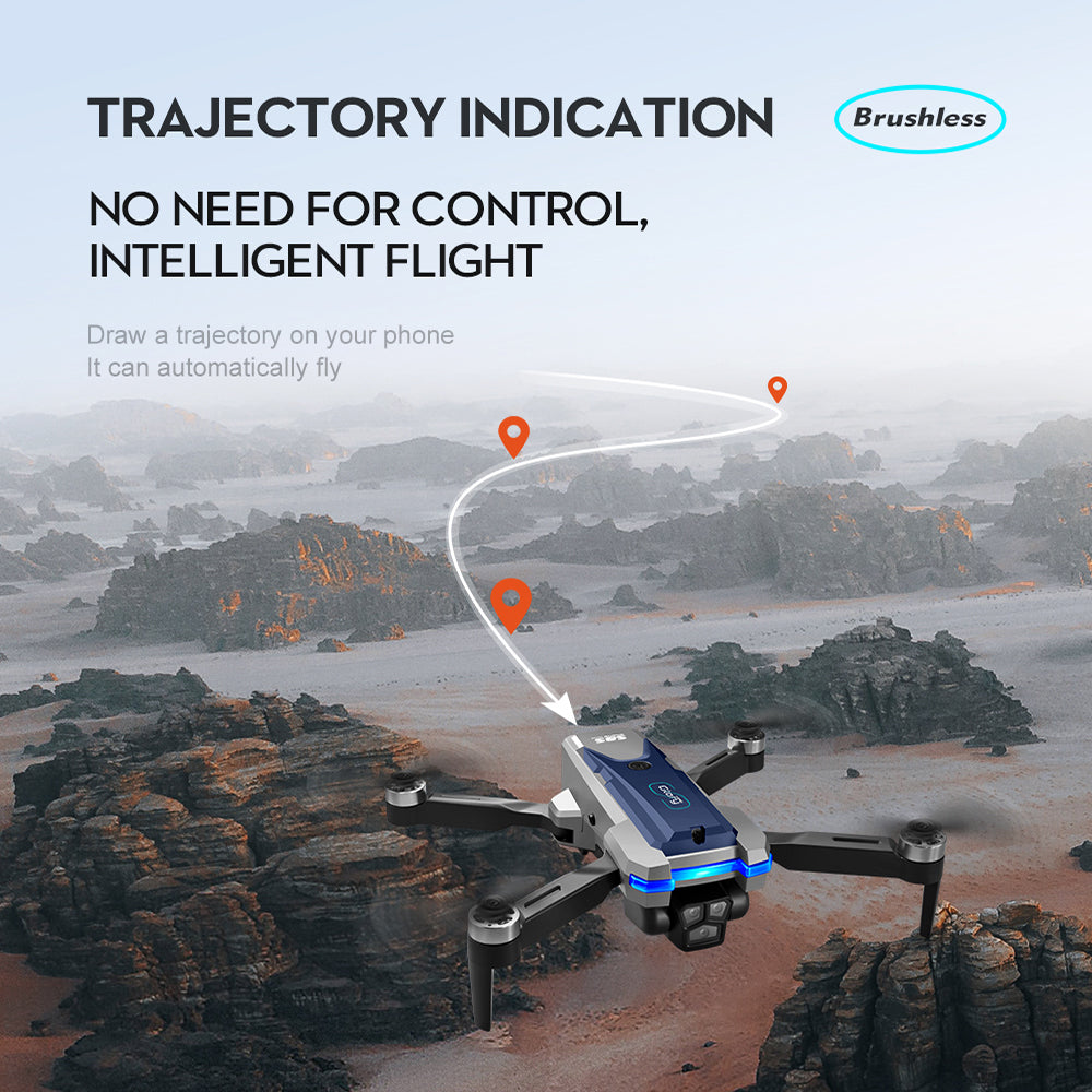 LS S8S Drone, TRAJECTORY INDICA TION Draw a trajectory on your phone It