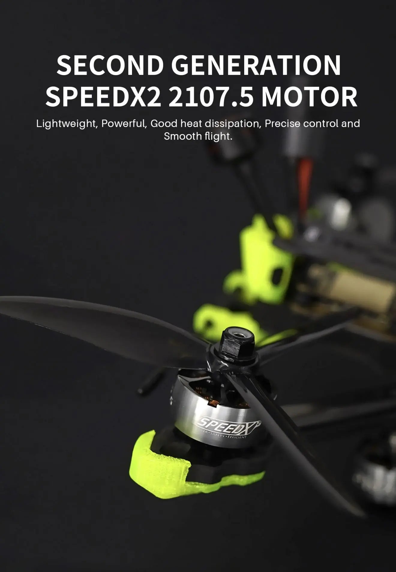 MARK5 HD AVATAR Freestyle FPV Drone, SECOND GENERATION SPEEDX2 2107.5 MOTOR Lightweight