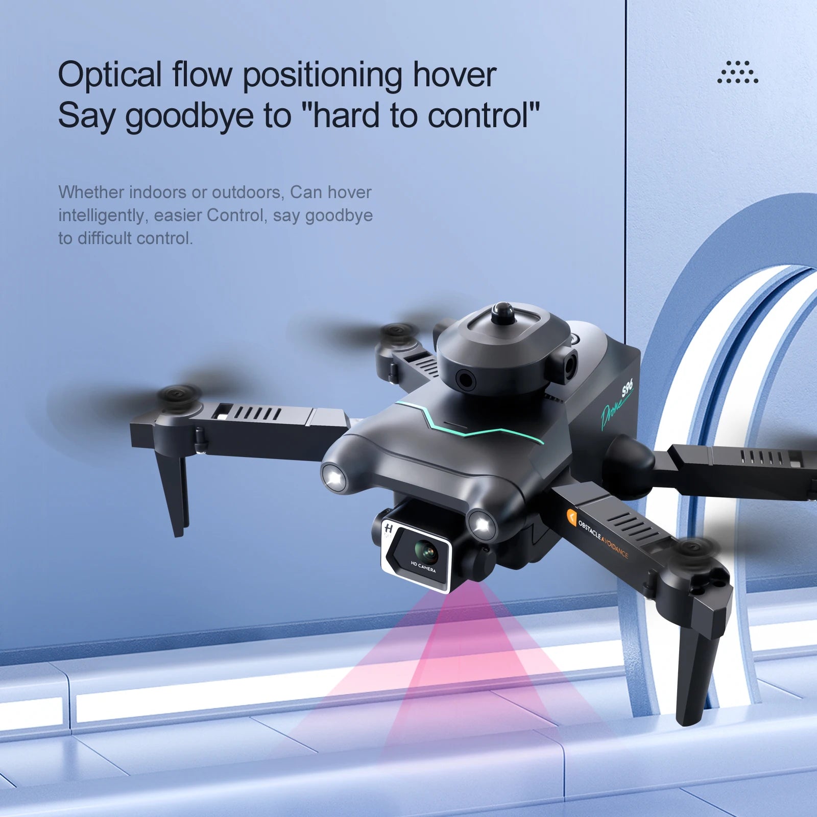 2024 New S96 Mini Drone - Professional 4K 360° Obstacle Avoidance Air Pressure Fixed Height Professional Foldable Quadcopter Toys 30 optical flow positioning can hover intelligently, easier control, say goodbye to