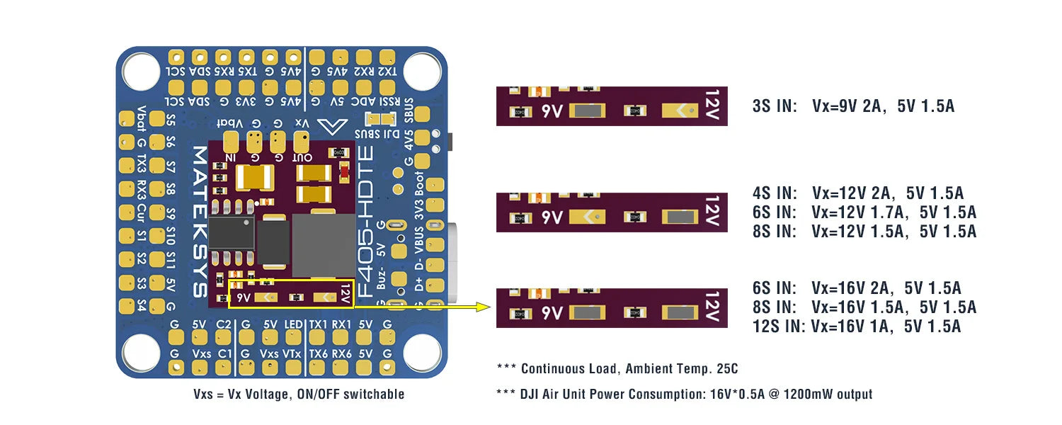 a 916V BEC for DJI OSD or analog VTX.