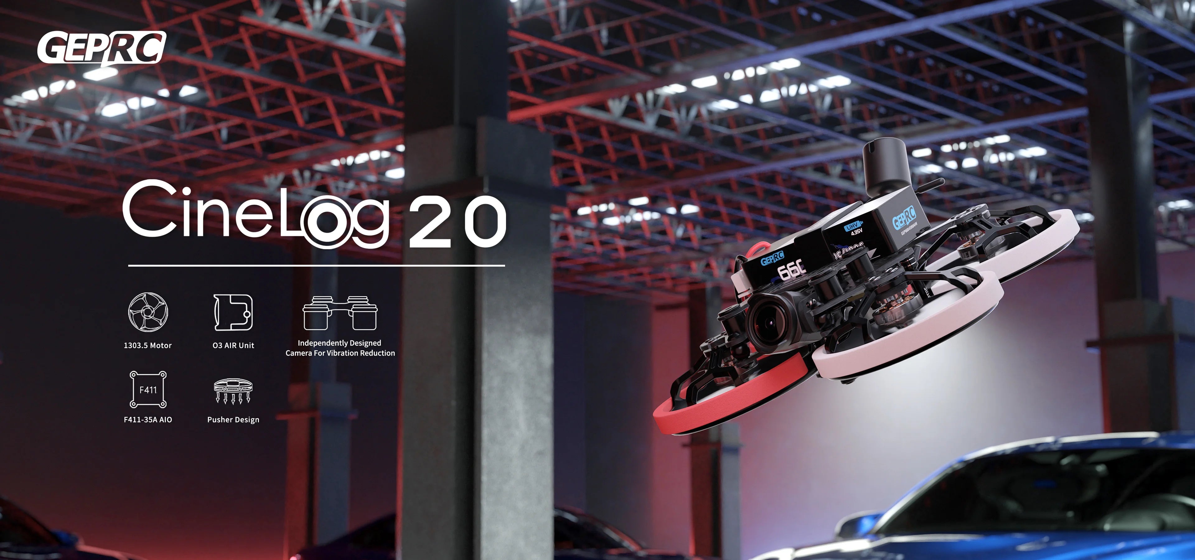 GEPRC Cinelog20 HD - O3 AIR Unit FPV Drone 2inch GEP-F411-35A AIO 4K 60fps Cinewhoop For RC FPV Quadcopter Racing Freestyle Drone 8 GEPRC Cinelog20 HD - O3 AIR Unit FPV, GEPRC Cinelog20 HD, GEPRC Cinelog 20)c 1303.5 Motor 03 AIR Unit Independently Designed