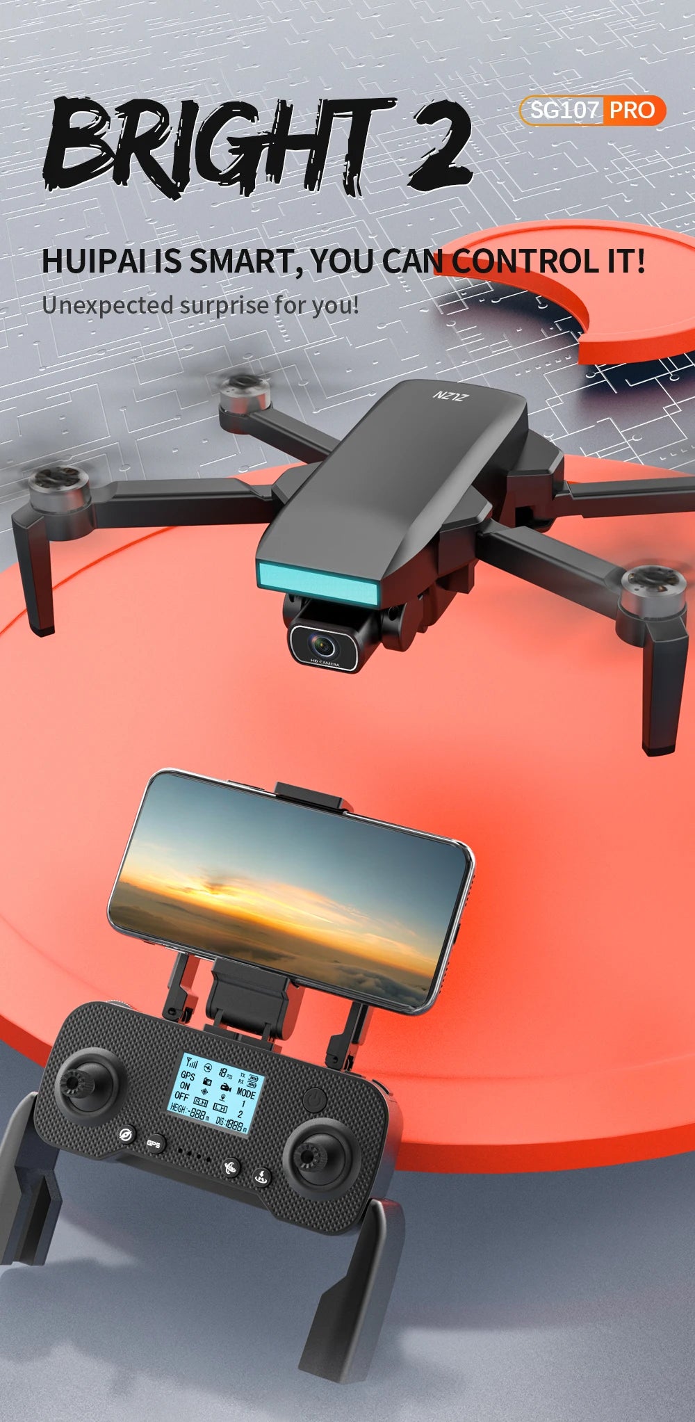 ZLL SG107 Pro Mini Drone - with WIFI Profesional 4K HD Dual Camera FPV Quadcopter Optical Flow Gesture Control SG107Pro Rc Dron 17 no single 4k version video resolution : 1920*1080 single