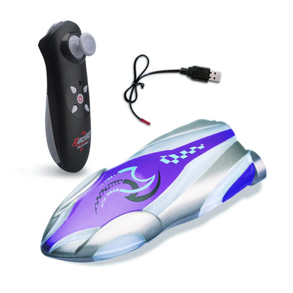 Mini Remote Controlled Boat RC Stunt Ship, LED, 2.4G, 360° rotation, 15m range, 3.7V 100mAh, pool/bathtub toy