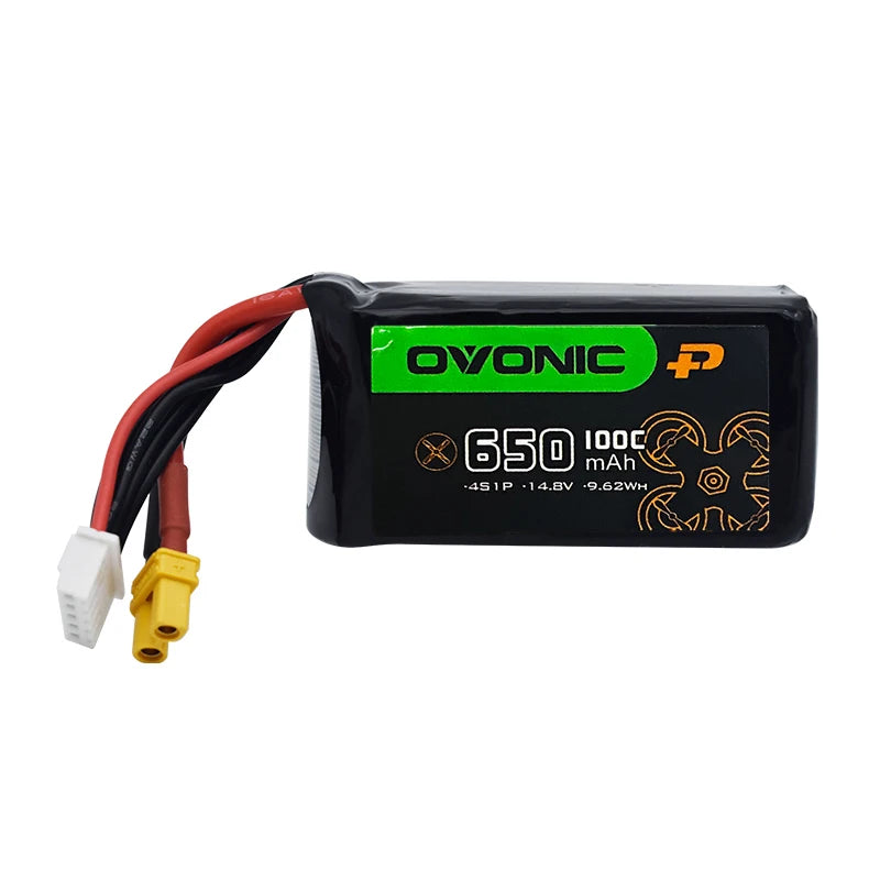 XT30 Fişli FPV Drone için Ovonic 4S 14.8V 650mAh 100C Lipo Pil