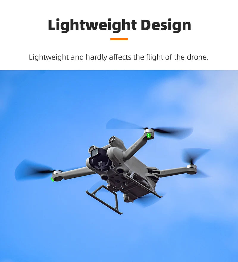 Design Lightweight and hardly affects the flight of the drone 