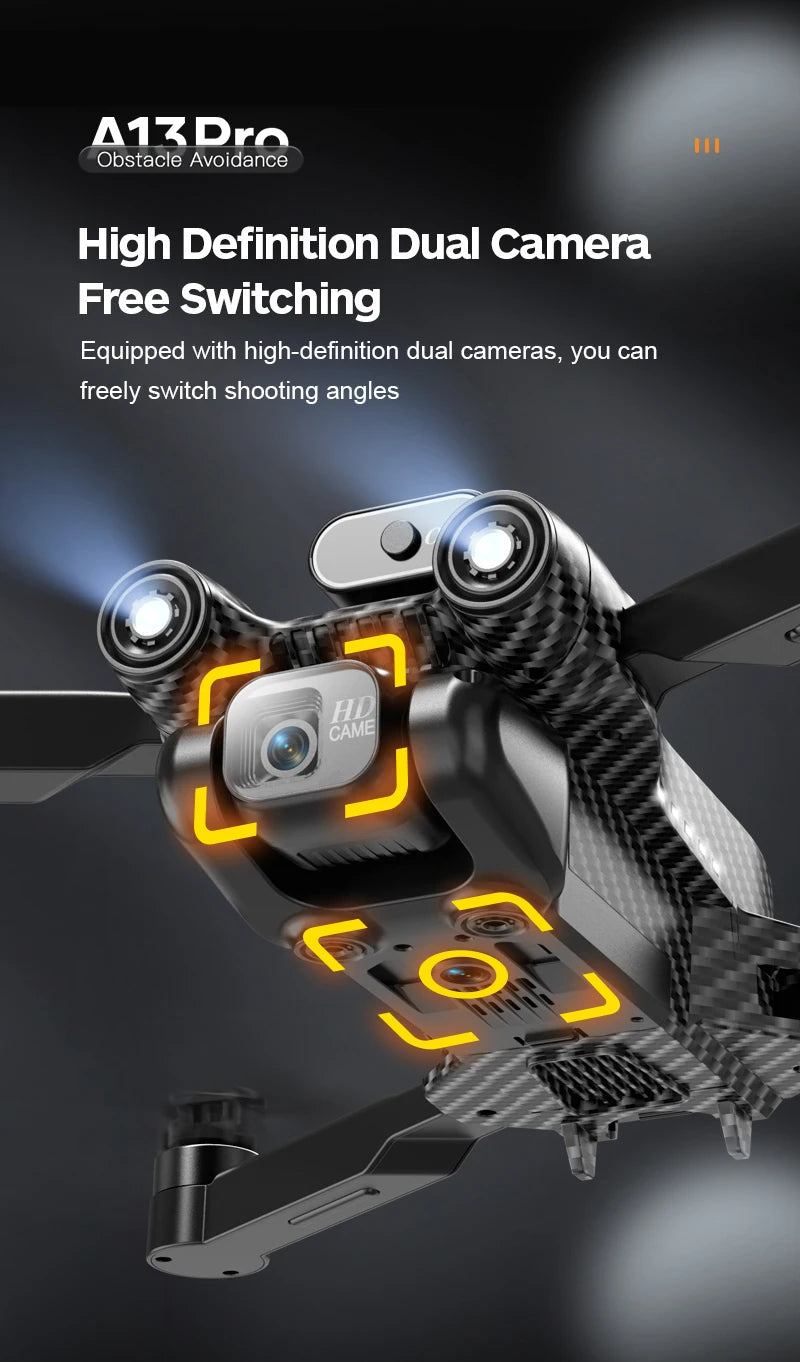 A13 Drone, 11zdro obstacle avoidance high definition dual camera free switching