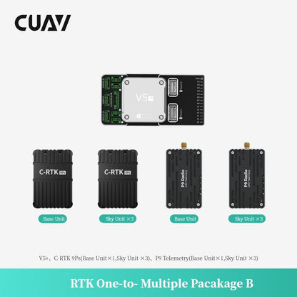 Flight case package for CUAV's V5+ drone, including base unit and Sky Units.