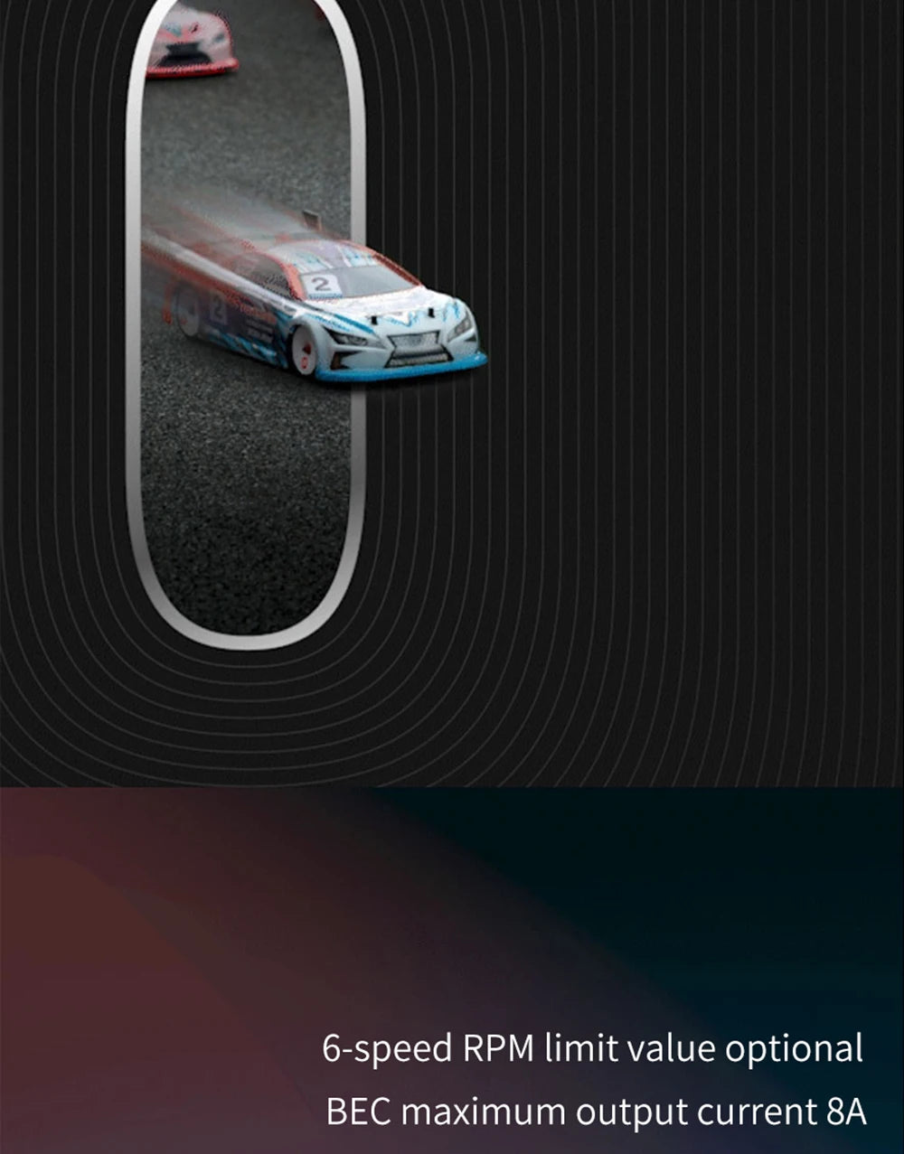 HOBBYWING XERUN XR10 Justock G3, 6-speed limit value optional BEC maximum output current 8A.