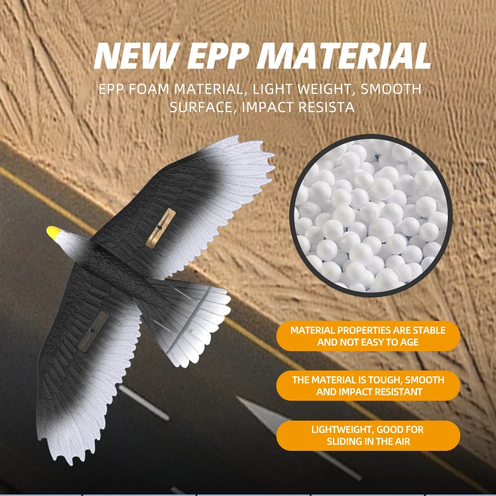 RC Plane Wingspan Eagle Bionic Aircraft Fighter, EPP FOAM MATERIAL, LIGHT WEIGHT, SMOOTH SU