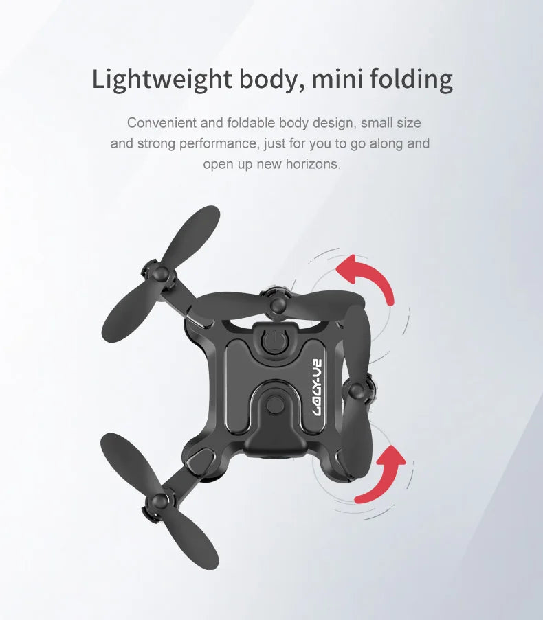 V2 Mini Drone, lightweight body, convenient and foldable body design , small size and