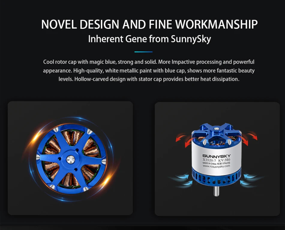 1/2/4PCS SUNNYSKY X3520-III X3530-III, SunnySky Coolrotor cap magic blue, strong and solid . high-quality,
