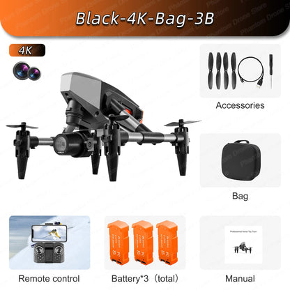 XD1 Mini Drone - 4K Professional 8K Dual Camera 5G WIFI Height Maintaining Four Sides Obstacle Avoidance RC Quadcopter Toy