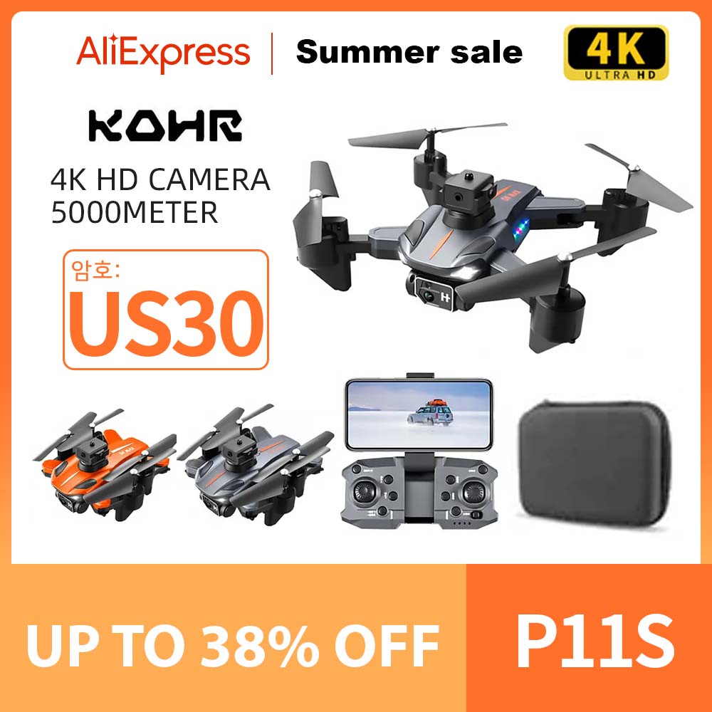 P11S Drone, AlExpress Summer sale 4K ULTRA HD RoHR 4