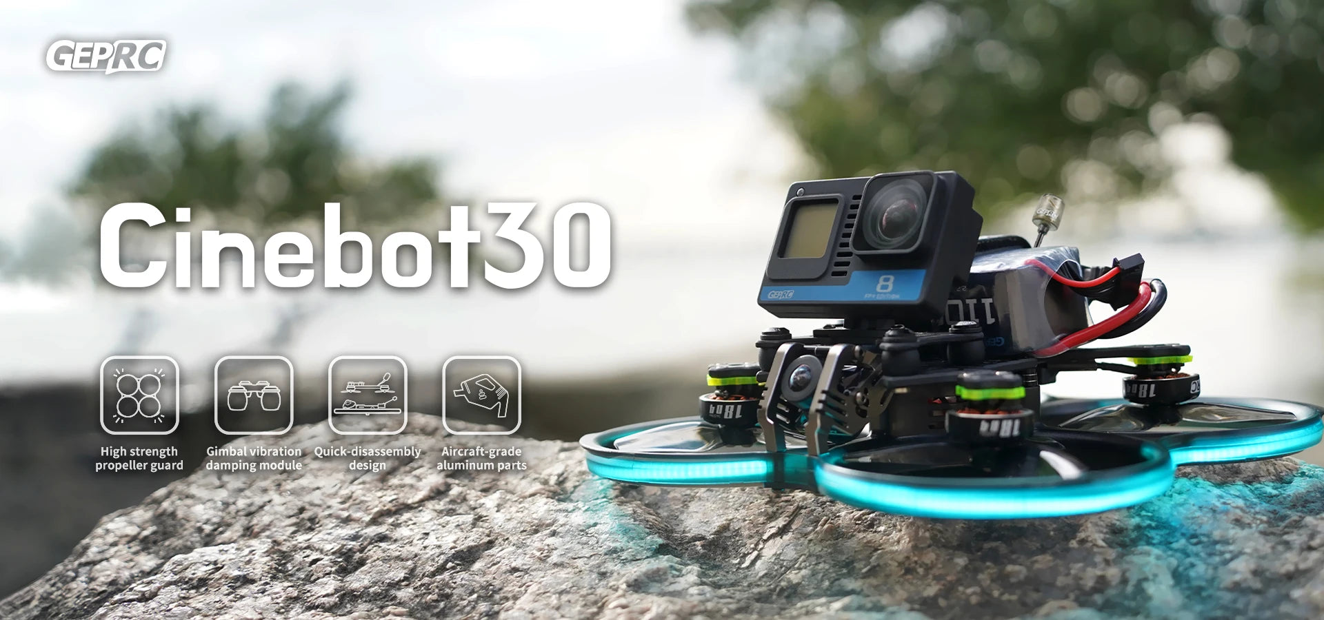 GEPRC Cinebot30 FPV Drone - Analog 4S 6S Ultralight FPV Racing Drone TBS Nano RX / Caddx Ratel 2 GEP-F722-45A AlO V2 for RC FPV Quadcopter 8 GEPRC Cinebot30 FPV Drone, GEPRC Cinebot30 FPV