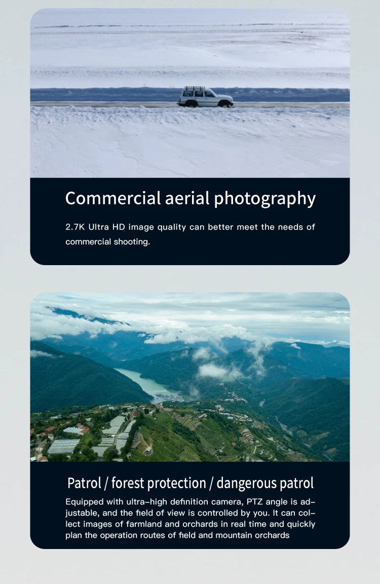 C-FLY Arno SE MAX Drone - Profesional 4K HD Camera 3-Axis Micro Gimbal 5G Wifi GPS Drone With HD Camera FPV Brushless Foldable RC Quadcopter Professional Camera Drone 39 C-FLY Arno SE MAX Drone, commercial aerial photography 2.7k Ultra HD image quality can better meet the needs of commercial shooting: