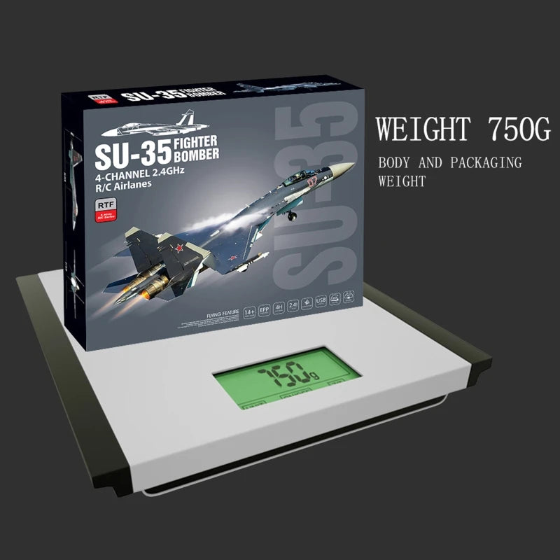 SU35 2.4G 4CH Stunt RC Aircraft, 8 WEIGHT 750G SU-35 IBOMBER BODY AND PACK