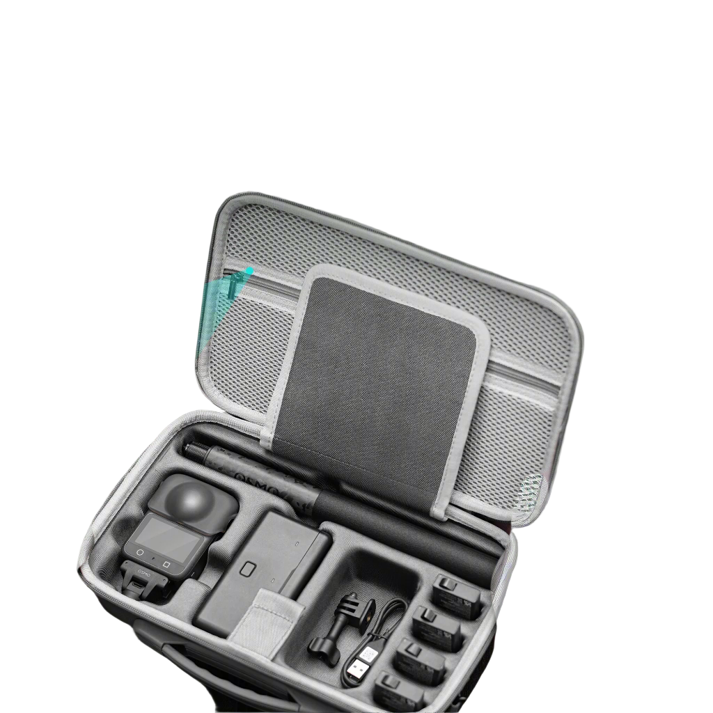 STARTRC Camera Shoulder Bag for DJI Osmo 360 – PU Hard Carrying Case, Adjustable Strap, Splash‑Resistant, 310*210*85mm, Gray