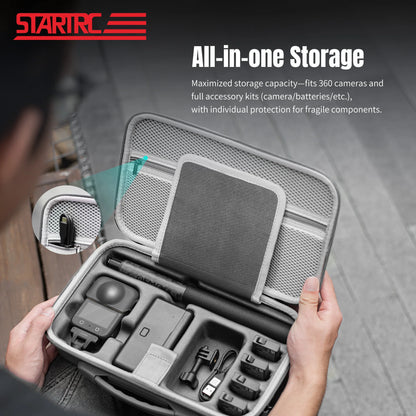STARTRC Camera Shoulder Bag, STARTRC all-in-one case for DJI Osmo 360 features protective compartments and an adjustable strap for secure, portable storage.
