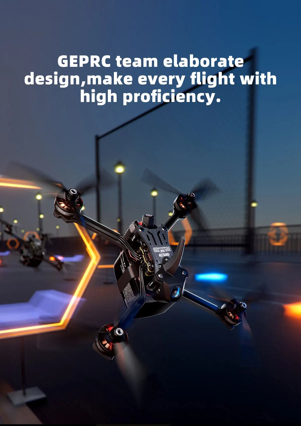 GEPRC Racer FPV Racing Drone - TAKER F722 E55A Stack SPEEDX2 2207 TMOTOR F60PROV Drone Kit VTX Light Fast Freestyle RC Quadcopter 17 GEPRC Racer FPV, GEPRC team elaborate design,make every flight with high proficiency . jzv