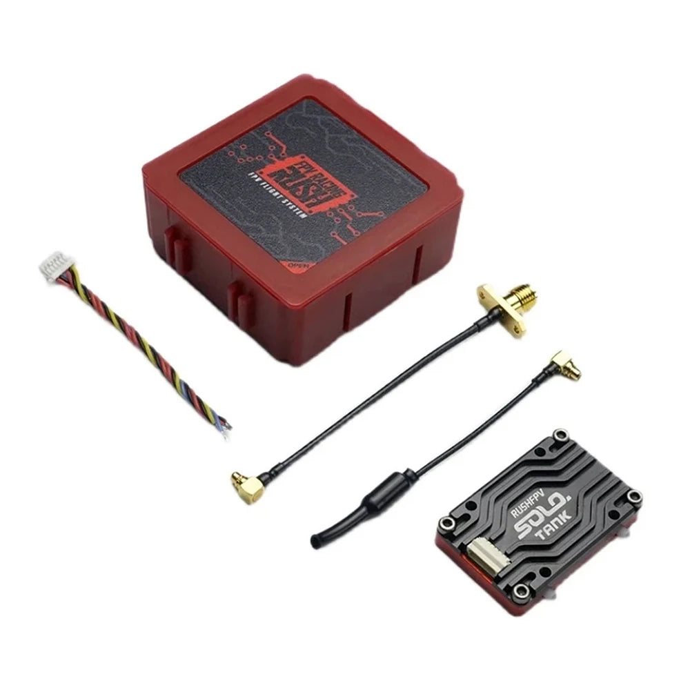 RUSHFPV RUSH TANK SOLO 1.6W 5.8G VTX, Solo Image Transmission x1 power cable x2 MMCX to SMA adapter