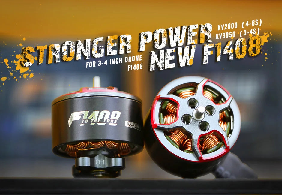 T-Motor F1408 KV2800 KV3950 Motor - 4-6S 385W 592G Thrust Power Powerful Smooth Brushless motor For FPV Aircraft 3-4 inch Drone 18 T-Motor, KV2800 PLLVER ISTRONGER Fiqu8 NEW DRONE INC