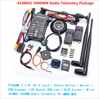 Pixhawk PX4 With M9N GPS, A Pixhawk PX4 flight controller for an RC quadcopter, featuring M9N GPS and various sensors.