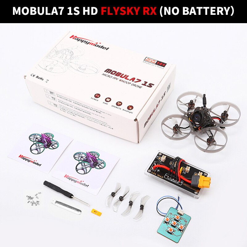 Happymodel Mobula 7, MOBULA7 1S HD FLYSKY RX (NO BATTERY