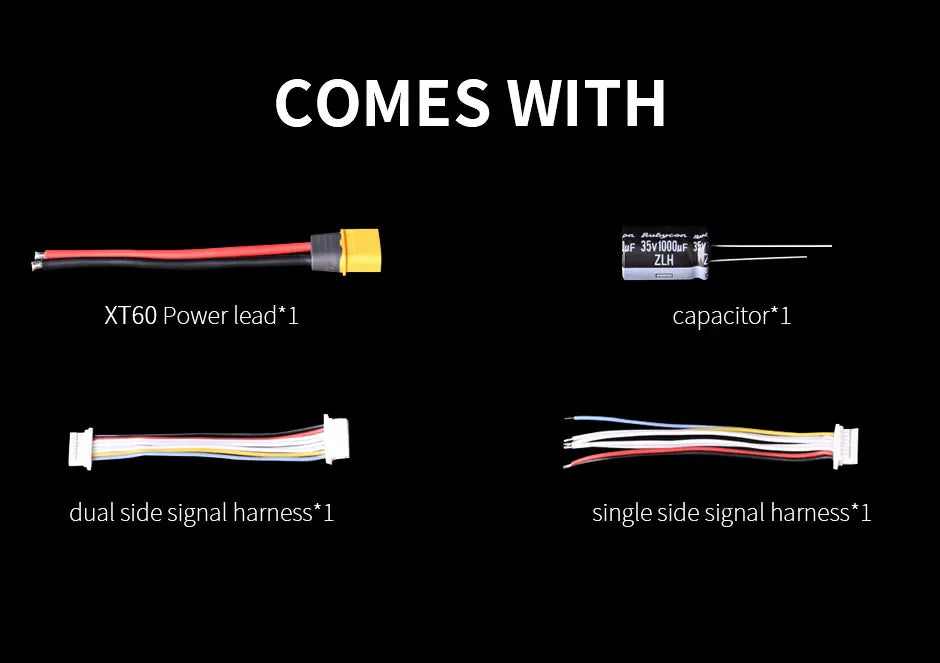 T-MOTOR P60A V2 Flight Controllers supports Betaflight/Alpha/Emuflight 11 COMES WITH 35v IOOOuF zlH XT60 Power