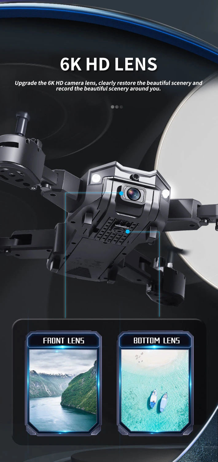 New Quadcopter Drone 8K Profesional Drones With 4k HD Obstacle Avoidance Aerial Photography RC Helicopter Airplane Foldable Dron 25 RC Helicopter Airplane Fold