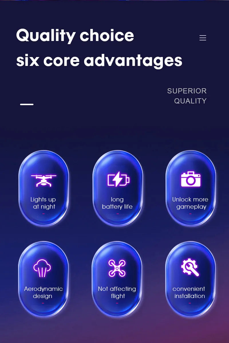 LED Light Flash Propeller - 4pcs Mini 3 Pro Rechargeable Low-Noise Quick-Release Propeller for DJI Mini 4 Pro Drone Quadcopter Accessories 9 LED Light Flash Propeller, Quality choice six core advantages SUPERIOR QUALITY Lights up long Unlock more at