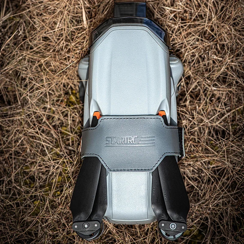 STARTRC Propeller Holder for DJI Air 3S – PU Propellers Stabilizer Fixed Strap Blade Holder, Gray, 333×77mm, 11.7g