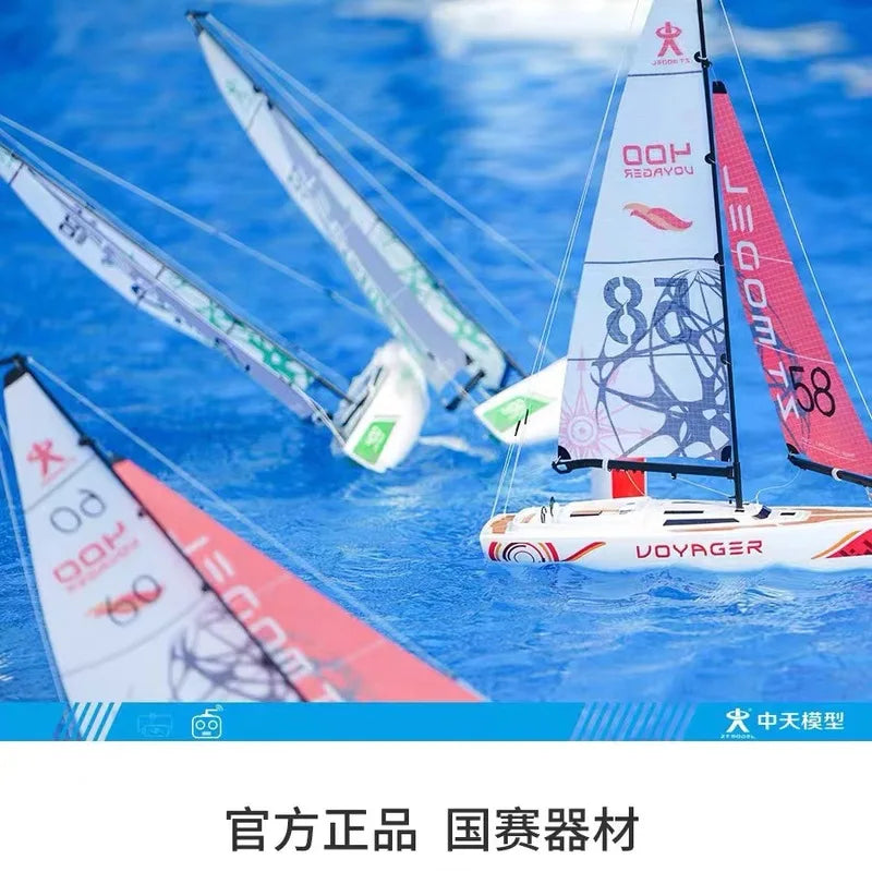 Shixing Toy Bai Ma Lake 400 RC Boat, 2.4G Remote Control Sailboat Model with Lithium Battery, 400mm Length