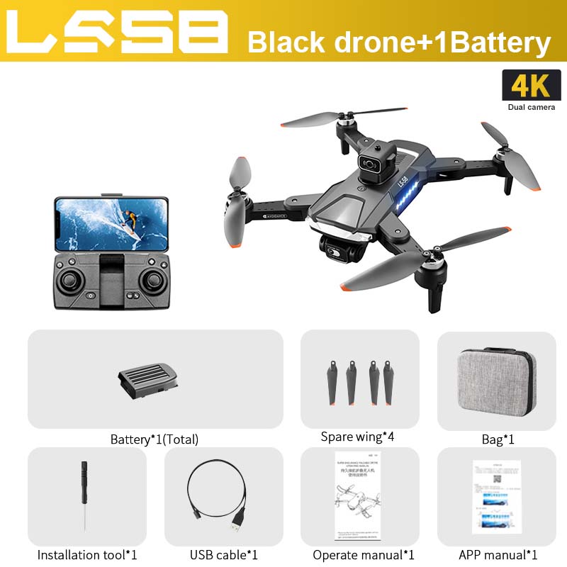 LS58 Drone, 1(Total) Spare wing* 4 Bag"1