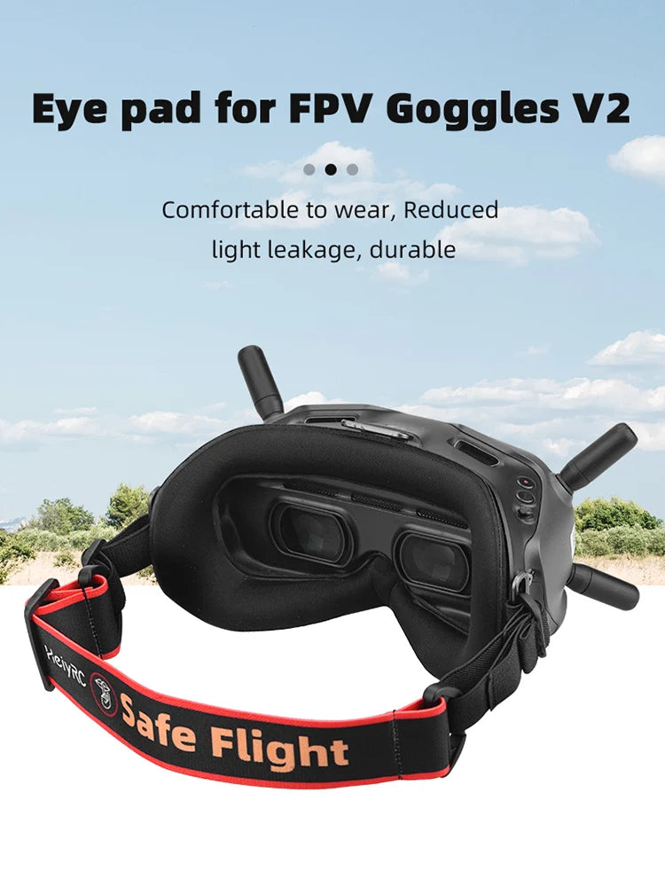 Face Mask Eye Pad for FPV Goggles V2, Eye for FPV Goggles V2 Comfortable to wear, Reduced light leak