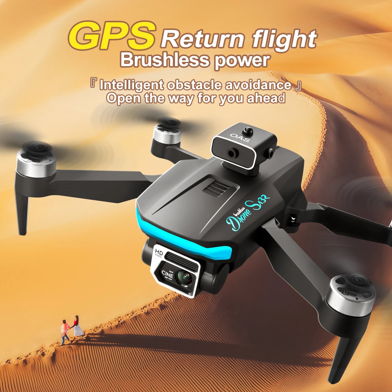 S132 Drone, gps: intelligent obstacle avoidance @pen the way for