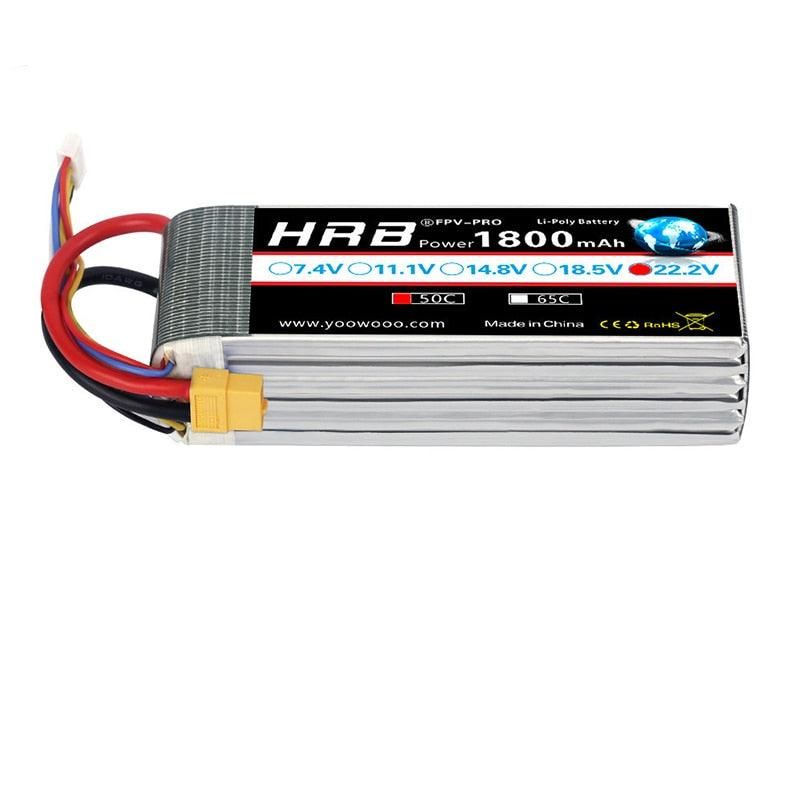 2 個 HRB リポバッテリー 4S 5S 6S - 14.8V 18.5V 22.2V 1300mah 1500mah 1800mah 2200mah 100C 50C XT60 RC FPV Quadcopter ドローン用