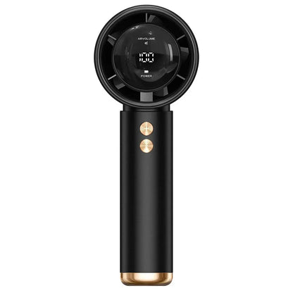 Portable Handheld Turbo Fan Air Cooler LED Display USB Rechargeable High-Speed Mini Electric Fan Quiet Cooling for Outdoor