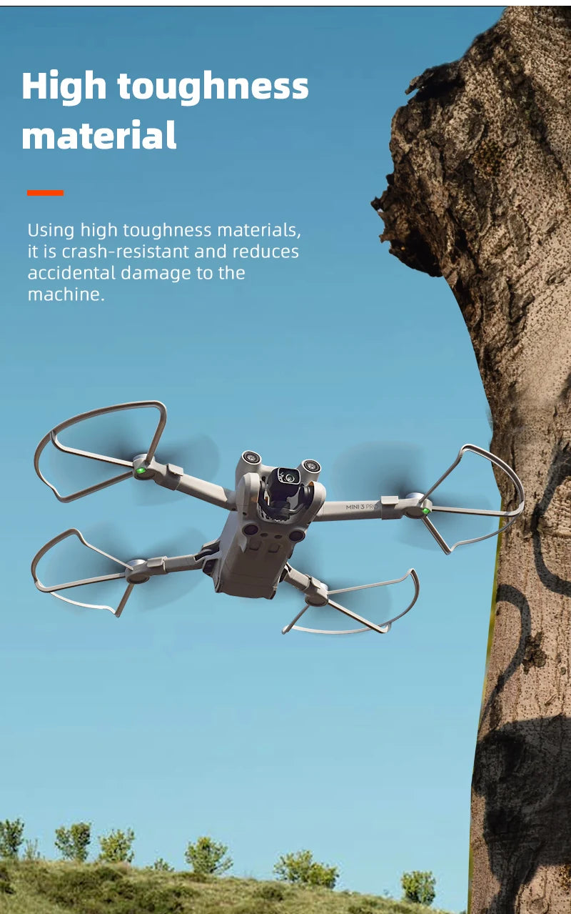 Propeller Guard for DJI Mini 3 Pro Drone - Propellers Protector Props Cover Wing Fan Bumper Cage Protective Ring Drone Accessories 44 Propeller Guard for DJI Mini 3 Pro Drone, high toughness material is crash-resistant and reduces accidental damage t0 the machine