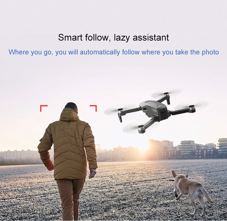F4 Drone - 4K HD Professional 2-Axis Gimbal Brushless RC Dron GPS 5G WIFI 2KM Flight Distance FPV Foldable Quadcopter VS SG907 MAX Professional Camera Drone 28 F4 Drone, Smart follow; lazy assistant automatically follows where you take the photo . where you go