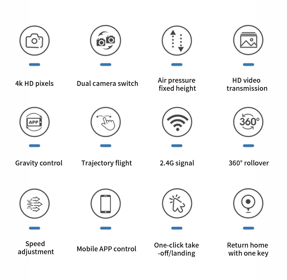 2024 NEW Drone, 0 4k hd pixels dual camera switch air pressure