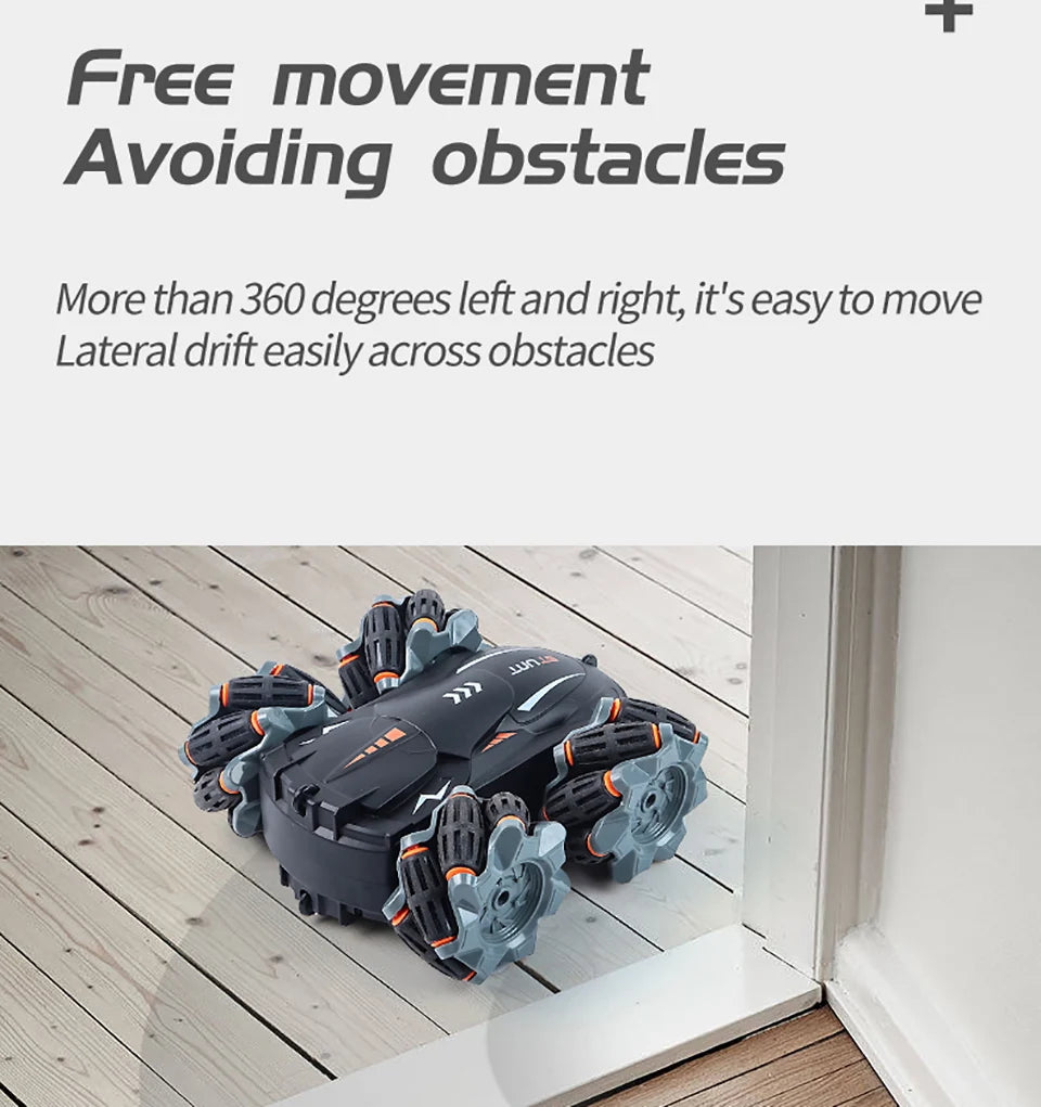 4WD RC Car Drift Stunt Car, free movement Avoiding obstacles More than 360 degreesleftandright; it'seasyto move