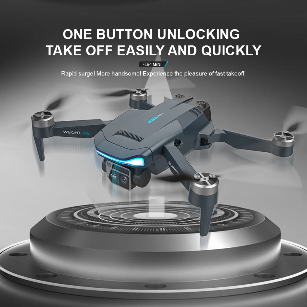 F194 GPS Drone, ONE BUTTON UNLOCKING TAKE OFF EASILY AND QUI