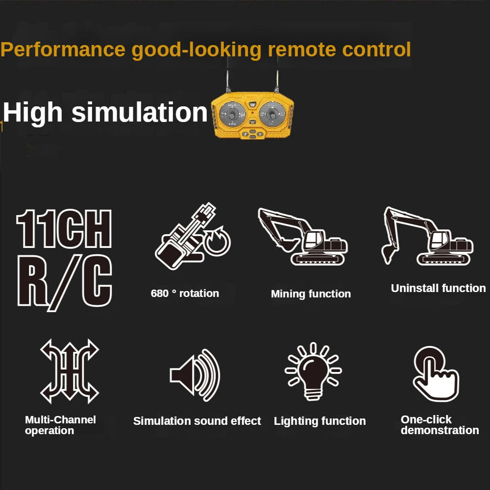 Performance good-looking remote control High simulation 7770h Rc 680 rotation Mining function Un