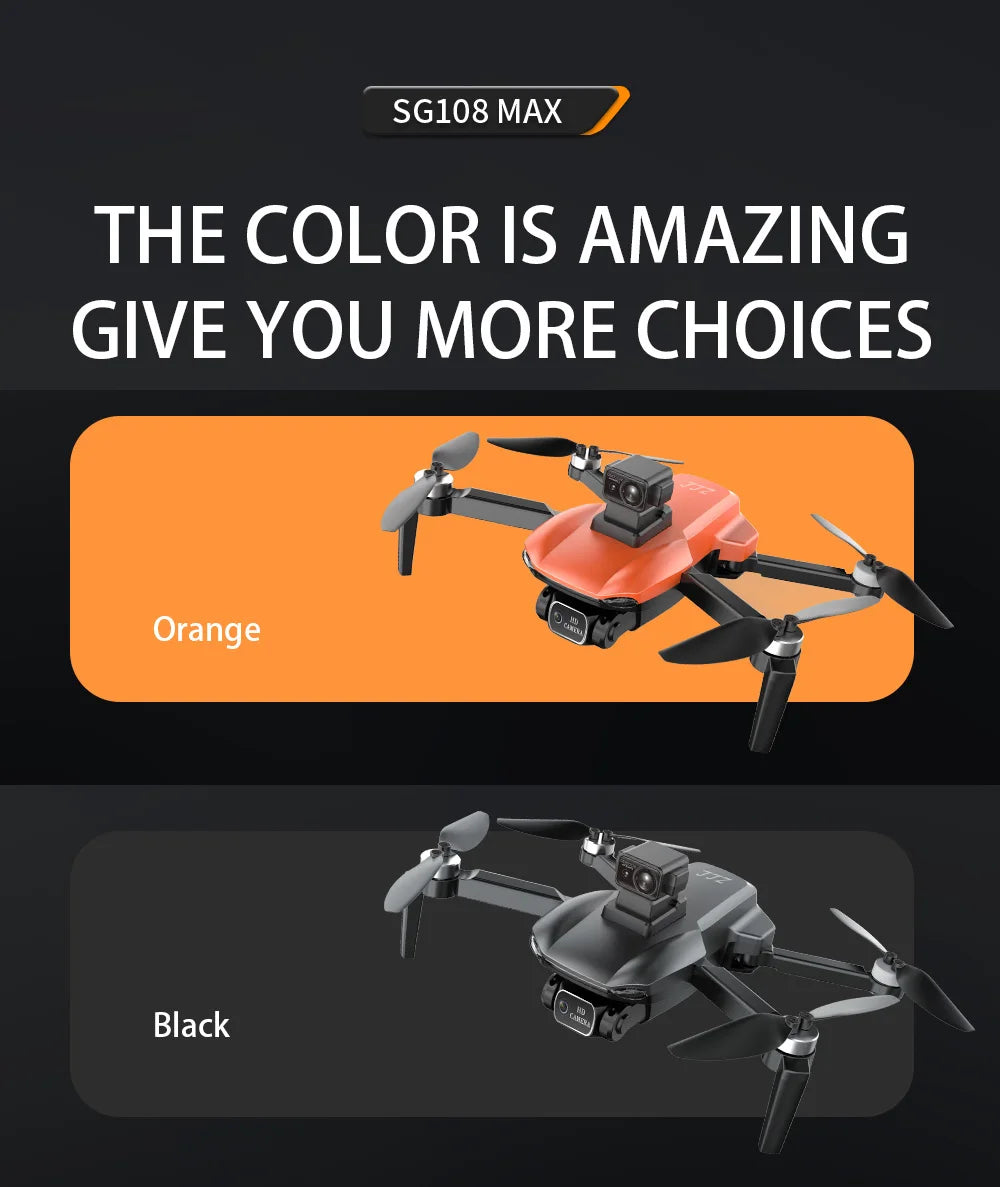 SG108 / SG108 Max Drone - 4K HD Professional Camera With obstacle avoidance Brushless Motor 5G GPS Foldable Rc Quadcopter Helicopter Professional Camera Drone 49 SG108 / SG108 Max Drone, SG108 MAX THE COLOR IS AMAZING GIVE YOU MORE CHOICES