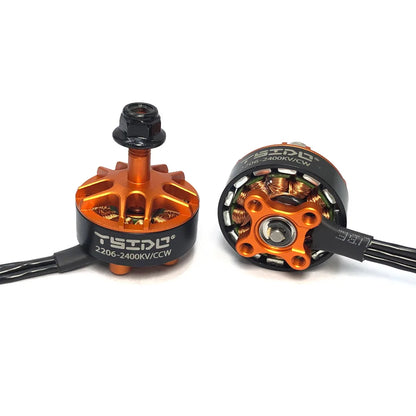 YSIDO 2206 2400KV 5 Inch Brushless Motor, YSIDO 2206 2400KV brushless motor for 5-inch FPV drones, with CCW/CW configurations and orange/black design.