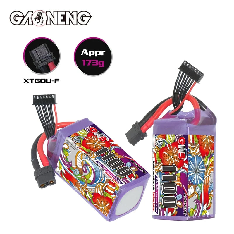 GaoNeng GNB 6S HV 22.8V 1100mAh 120C/240C Lipo Battery For FPV Racing Drone