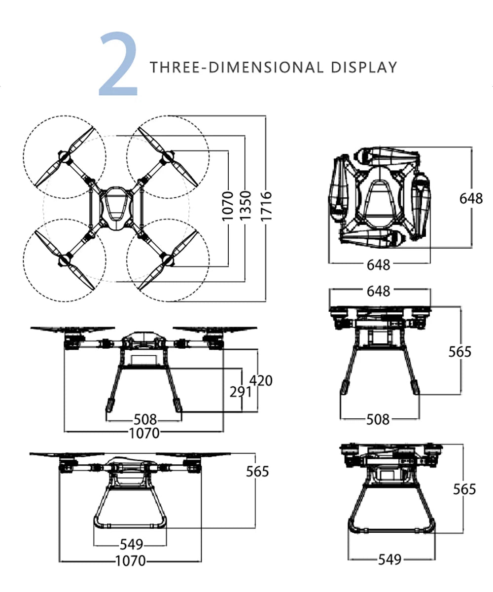 The Dreameagle YS10 Transport Drone has a high payload capacity of 10kg, ideal for transporting materials and equipment.