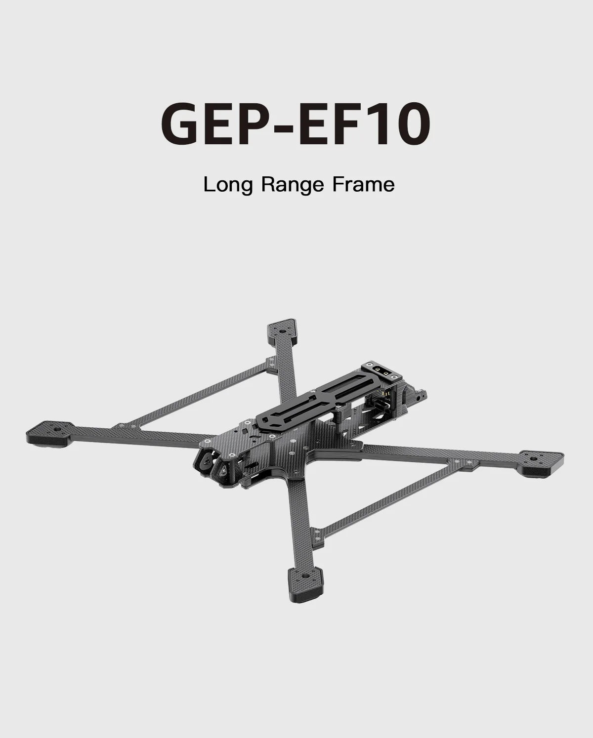 GEPRC GEP-EF10 Frame Parts, high-strength 7mm drone arm and 3.5mm stiffener bar enhance