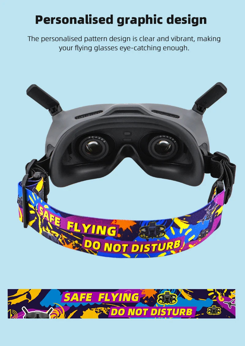 Head Strap For DJI FPV Goggles 2/V2, Personalised graphic design is clear and vibrant, making your flying glasses eye-catching enough: NOT